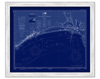 Cape Lookout to New River, North Carolina  -   2015 Nautical Chart Blueprint