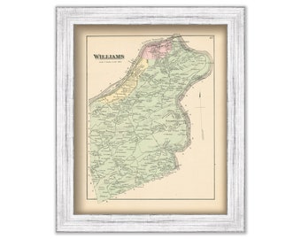 WILLIAMS, Pennsylvania 1872 Map - Replica or Genuine Original