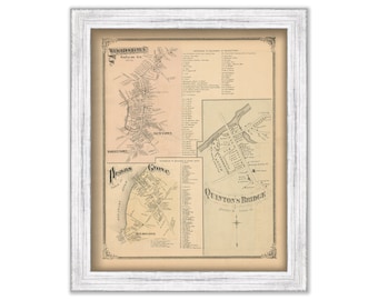 Penns Grove, Woodstown and Quinton's Bridge, New Jersey -  1879 Map