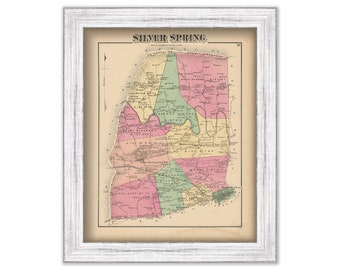SILVER SPRINGS, Pennsylvania 1872 Map - Replica or Genuine ORIGINAL