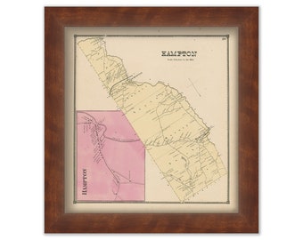 Town of HAMPTON, New York 1866 Map