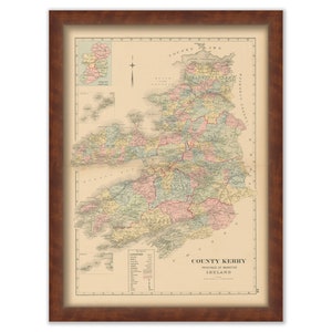 COUNTY KERRY, Ireland 1901 Map - Replica or GENUINE Original