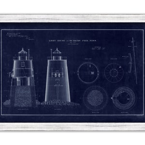 Duxbury Pier Light AKA Bug Light - Blueprint Lighthouse Plans - 1872