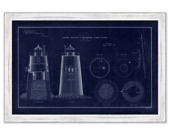 Duxbury Pier Light AKA Bug Light - Blueprint Lighthouse Plans - 1872