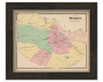 Town of MORRIS, Morris County, New Jersey 1868 - Replica or Genuine Original Map