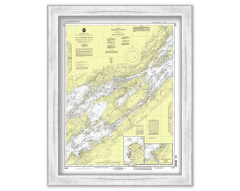 SAINT LAWRENCE RIVER, Grenadier Island, Ontario to Bartlett Point, New York  - 1993 Nautical Chart
