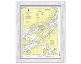 SAINT LAWRENCE RIVER, Grenadier Island, Ontario to Bartlett Point, New York  - 1993 Nautical Chart