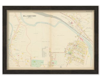 WILLIAMSTOWN North, Massachusetts 1904 Map - Replica or Genuine ORIGINAL
