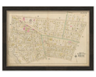 CAMBRIDGE, Massachusetts 1894 Plate 18, Riverside/Harvard Square