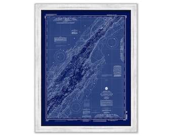 SAINT LAWRENCE RIVER, Holmes Point to Deer Island, New York - 1993 Nautical Chart Blueprint