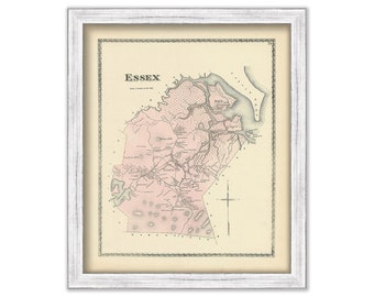 ESSEX, Massachusetts 1872 Map - Replica or Genuine ORIGINAL