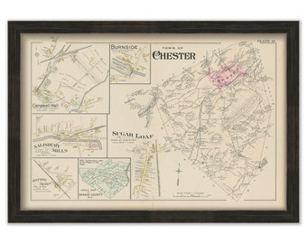 CHESTER, New York 1903 Map - Replica or Genuine Original
