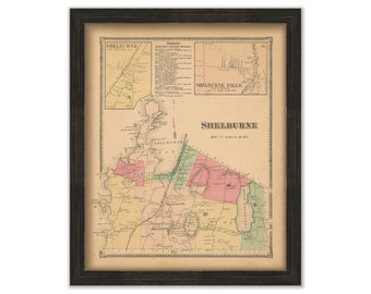 SHELBURNE, Vermont - 1869 Map