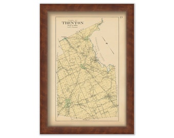TRENTON, New York 1907 Map