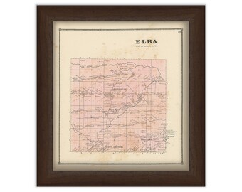 Town of ELBA, Genesee County, New York 1866 Map
