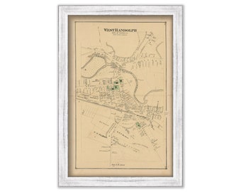 WEST RANDOLPH, Vermont 1877 Map - Replica or Genuine ORIGINAL