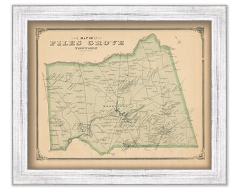 PILES GROVE, New Jersey -  1879 Map