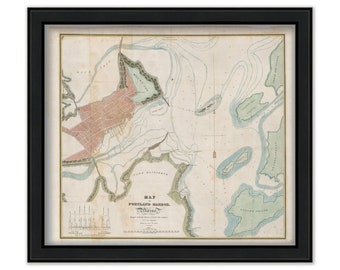Portland Harbor, Maine 1833 - Nautical Chart by Edmund Blunt