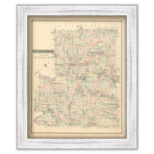 BUCKINGHAM, Pennsylvania  - 1876 Map