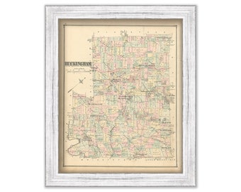 BUCKINGHAM, Pennsylvania  - 1876 Map