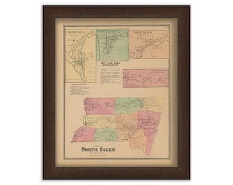 Town of NORTH SALEM, New York 1868 Map