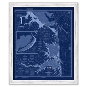 REHOBOTH BEACH, Delaware -  2018 Nautical Chart Blueprint