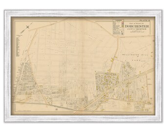 DORCHESTER, Massachusetts 1899 map, Plate 13 - Replica or GENUINE ORIGINAL