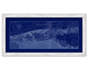 MIAMI BEACH, Florida  - 2017 Nautical Chart Blueprint