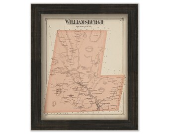 Town of WILLIAMSBURG, Massachusetts 1873 Map