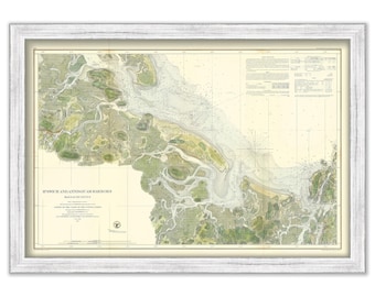 Ipswich and Annisquam Harbor 1857 Colored Nautical Chart