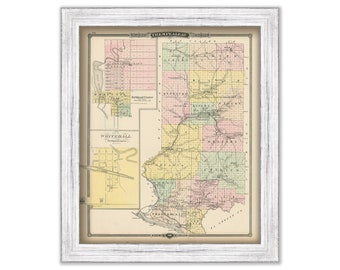 TREMPEALEAU COUNTY, Wisconsin 1878 Map, Replica or Genuine Original