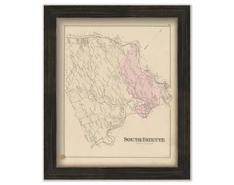 SOUTH FAYETTE, Pennsylvania 1876 Map - Replica or Genuine ORIGINAL