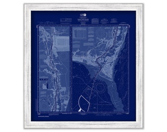 CAPE FEAR RIVER, North Carolina  -   2015 Nautical Chart Blueprint
