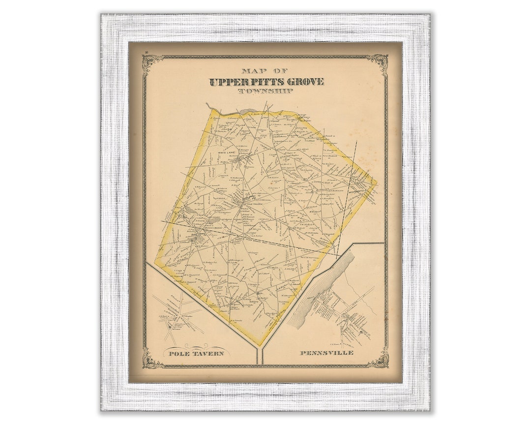 UPPER PITTSGROVE, New Jersey 1879 Map Etsy