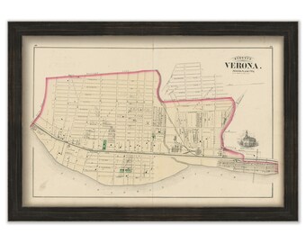 VERONIA, Pennsylvania 1876 Map - Replica or Genuine ORIGINAL