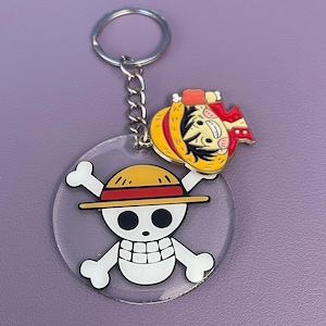 Pirate One Piece Anime Luffy Resin Acrylic Keychains