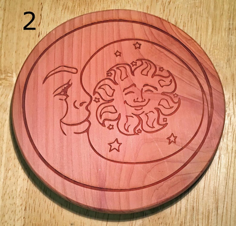 5 Slotted Cedar Basket Base, 1/2 Thick, Sun and Moon Beautiful Etsy