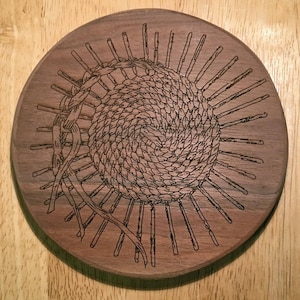 Base de cesta ranurada de nogal de 5&quot;, 1/2” de grosor
