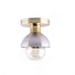 Small Flush Mount Ceiling Light Mixed Metal Rustic Lighting
