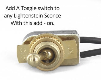 Toggle Switch Add on for Hardwired Sconces Sold by Lightenstein