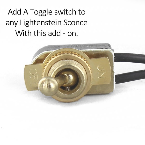 Toggle Switch Add on for Hardwired Sconces Sold by Lightenstein