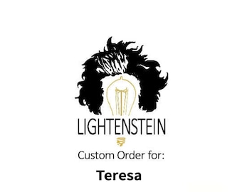 Custom Order for Teresa - aged cast brass light fixture with 8 inch milk glass globe and pull chain