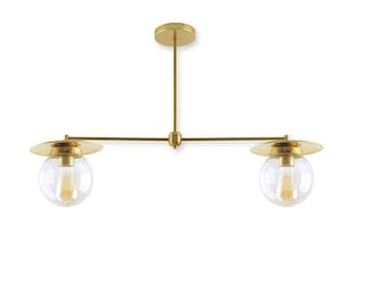 Modern Chandelier With clear glass globes - Chandelier Lighting Dining Room / Kitchen Island Lighting