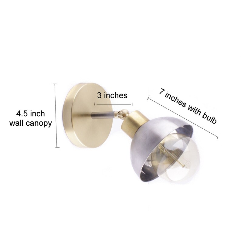 Mixed Metal Articulating Wall Sconce Modern Lighting Fixture Etsy