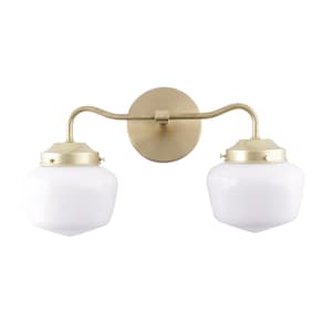 Milk Glass Bathroom Vanity Light Mid Century Modern Schoolhouse