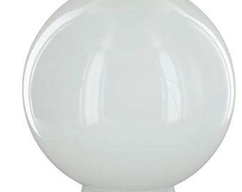 Replacement 8-inch Round Milk Glass Shade For 4-inch Fitter