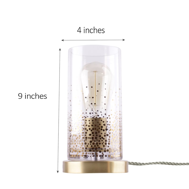 Gold Side Table Lamp Modern Lighting Touch Lamp Bedside Etsy