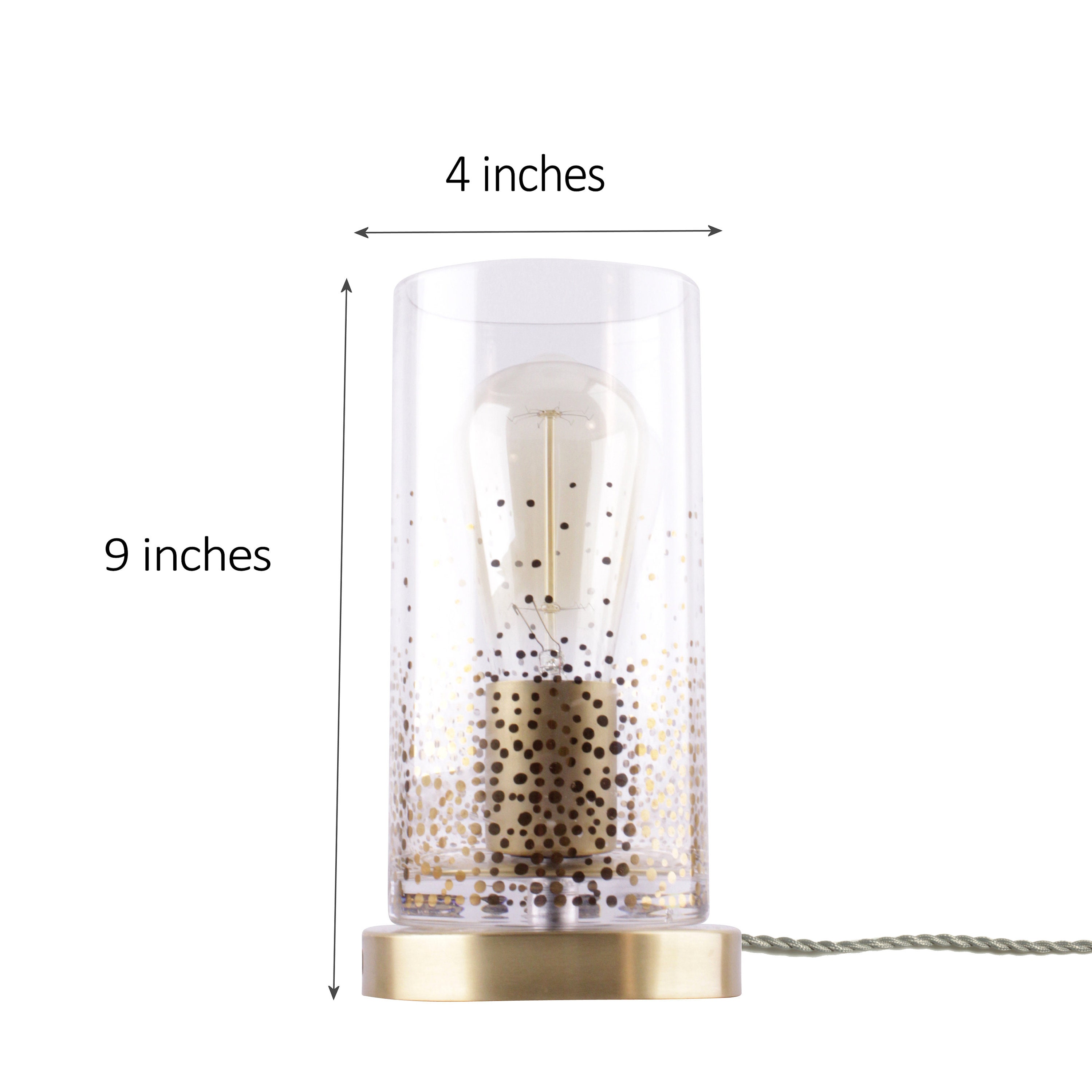 Gold Side Table Lamp Modern Lighting Touch Lamp Bedside Etsy