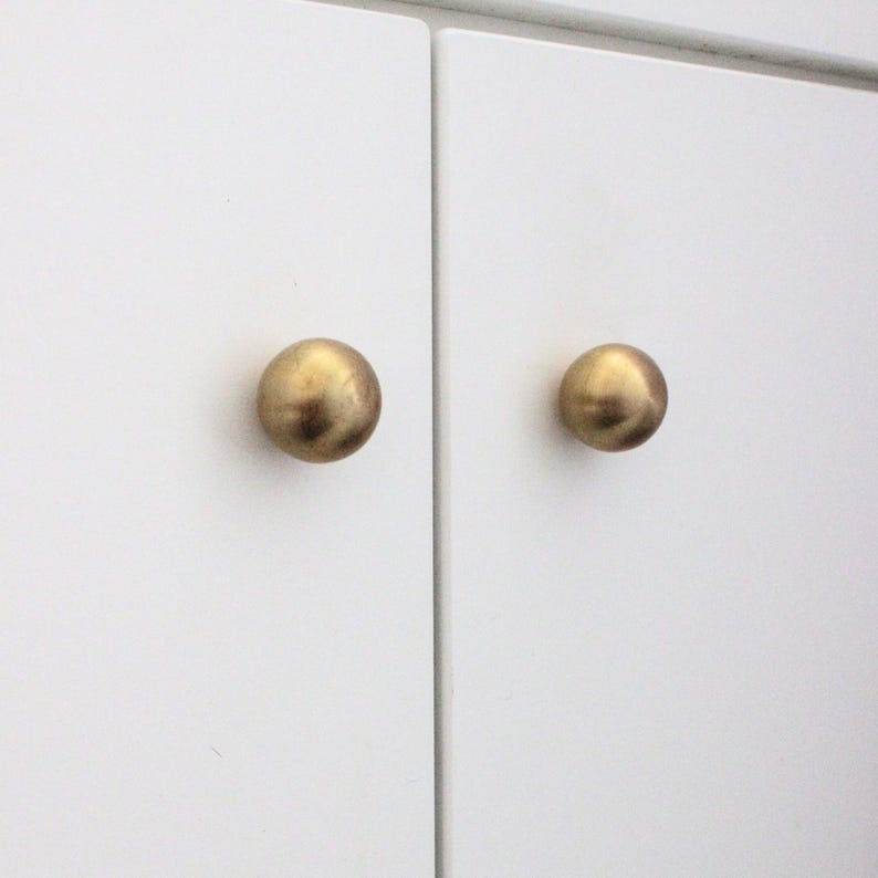 Raw Brass Kitchen Knobs