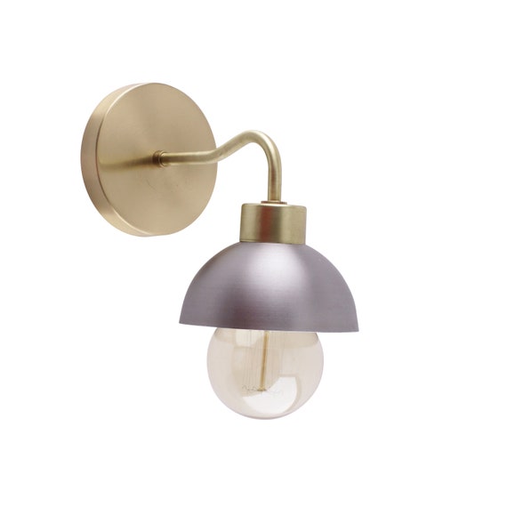Mixed metal on sale wall sconce